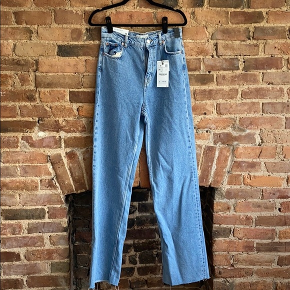 zara 90s wide leg mom jeans